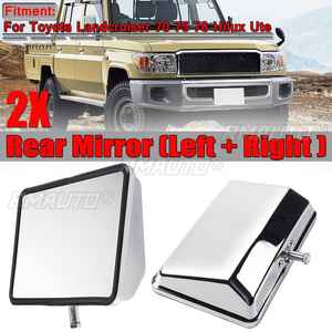 Espejos Retrovisores Laterales Negros/Cromados Plateados (2 Piezas) para Toyota Landcruiser 70 75 78 Hilux Ute, Espejo Retrovisor Trasero para Automóvil - Product Image 1