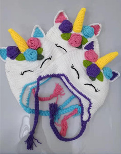 All'ingrosso Cappello unicorno per bambini e bambine Cappello invernale per bambini fatto a mano Cappello simpatico per piccoli fan dei Pony - Product Image 1