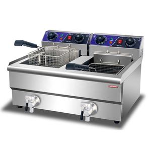 Friggitrice Professionale HEF-82 di Alta Qualità, Friggitrice Commerciale per Pollo con Doppio Cestello - Product Image 5