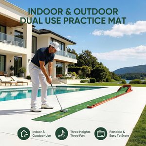 <span class=keywords><strong>Mini</strong></span>-green de golf d'<span class=keywords><strong>intérieur</strong></span> pour l'entraînement, inclinaison réglable sur 3 niveaux, retour automatique de balle, pliable, en polyester, personnalisable - Product Image 4