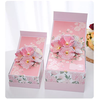 Boîte cadeau vide en forme de fleur 3D, boîtes de dragées de luxe pour mariage, boîtes d'emballage pour bonbons pour la Saint-Valentin et les anniversaires, boîtes en papier personnalisées