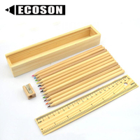 Lot de 5 tubes en carton recyclé pour emballage de crayons en bois, stylo à bille recyclé, taille-crayon, gomme, papeterie écologique