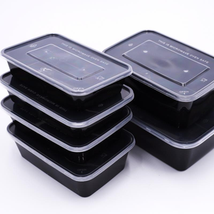 Caixa de Embalagem Plástica Retangular de Grau Alimentício com 2 Compartimentos, Caixa Multifuncional para Frutas com Tampa - Product Image 4