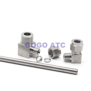 Raccord coudé GOGO en acier inoxydable de haute qualité pour tube rigide, filetage mâle 1/8, 1/4, 3/8, 1/2 pouce, filetage NPT ZG, 6, 8, 10, 12 mm - Product Image 2