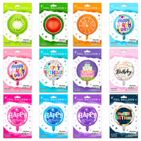 Balon Foil Aluminium Biru Pink 18-inci Kemasan Individual Grosir untuk Pesta Ulang Tahun, Hari Valentine, Tahun Baru