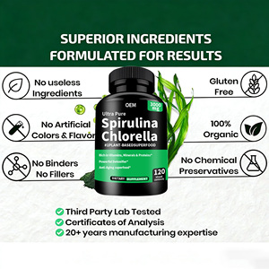 Private Label Energia Saudável Coração & <span class=keywords><strong>Eye</strong></span> Saúde Comprimidos Suplemento Halal Vegan Suporte Imune Vitaminas Spirulina Comprimidos - Product Image 4
