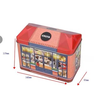 <strong>Money</strong> Box Size LXS-TIN BOX Coin Saving Tin Can Piggy Bank House Shape Custom Metal OEM Screw Top <strong>Money</strong> Tin Customized Saving <strong>Pot</strong> - Product Image 2