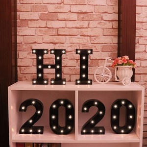 Lampes LED Marquee pour chiffres et lettres, personnalisables, blanc chaud, blanc froid, lettres lumineuses décoratives, enseignes LED Marquee pour chiffres et lettres - Product Image 3