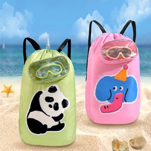 Bolsa de natación de verano para niños, bolsa de almacenamiento para equipo de entrenamiento de piscina, organizador de bolsa de natación con dibujos animados, mochila con cordón - Product Image 1
