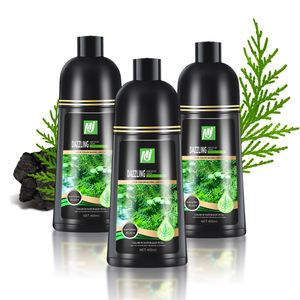 Colorant noir naturel biologique pour hommes, produits de <span class=keywords><strong>coloration</strong></span> capillaire pour couvrir les cheveux <span class=keywords><strong>gris</strong></span> et blancs, teinture capillaire noire rapide, shampoing - Product Image 3