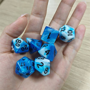 מפעל באיכות גבוהה מותאם אישית סיטוני 7 יח 'פלסטיק קוביות פולידרל d4 d6 d8 d10 d12 d20 d % 16 מ "מ אקריליק dnd - Product Image 6