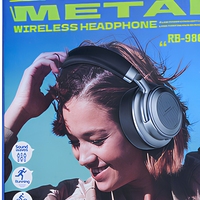 Headphone Nirkabel RB-980HB Anc Peredam Kebisingan Hifi Dengan Mikrofon Gaming Olahraga BT 5.4