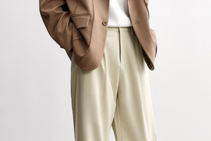 Pantalones de hombre para ir al trabajo, con cierre de cremallera, pliegues frontales, estilo británico, de Spandex/Nylon, antiarrugas, con diseño de <span class=keywords><strong>cuatro</strong></span> bolsillos, venta al por mayor de fábrica. - Product Image 6