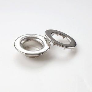 Ojal de ropa de lona de acero inoxidable con borde redondo personalizado con garra Suministro de fábrica Precio atractivo Material de metal - Product Image 1