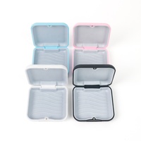 Boîte de rangement magnétique carrée pour appareil orthodontique avec miroir intégré, étui portable pour aligneur dentaire, boîte de rangement pour prothèse dentaire, logo personnalisé