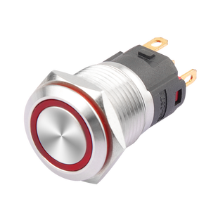 16mm Metall Druckknopf Schalter Ring lampe/Power Symbol Auto taste Ein Aus Schalter 12-220V Moment verriegelung tastensc halter - Product Image 3