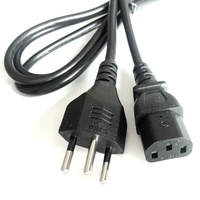 1m de cordon d'alimentation suisse noir Sev 3Pin avec IEC C5 HO5VV-F 3x1.5mm2
