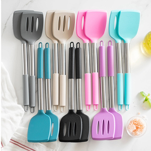 Spatola nera resistente al calore in Silicone antiaderente spatola da cucina spatola da cucina in Silicone per friggere pala - Product Image 6