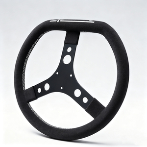 Volant <span class=keywords><strong>de</strong></span> simulation <span class=keywords><strong>de</strong></span> course 350 mm avec poignée en suè<span class=keywords><strong>de</strong></span> et rayons en aluminium CNC pour base Direct Drive F1 GT Game Simulator - Product Image 2