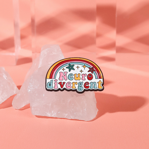 Pins de esmalte de fresa Neurospicy para salud mental, personalizados, exquisitos, para neurotípicos y neurodivergentes, broche, insignia para mochila y solapa, joyería - Product Image 2