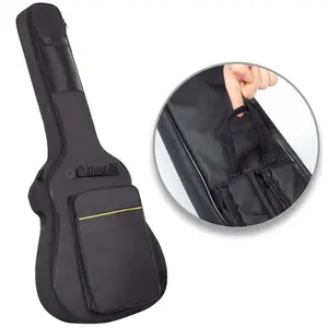 Bolsa de guitarra acústica impermeable personalizada para actividades al aire libre mochila de guitarra duradera con hombro