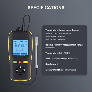 Termohigrómetro Digital Portátil, Dispositivo de Medición de Temperatura, Registrador de Temperatura Portátil para Almacenamiento en Farmacias - Product Image 1