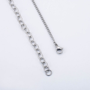 สร้อยคอโซ่เหล็กไทเทเนียมทรงเรขาคณิตแบบหลายชั้น สไตล์ฮิปฮอป เครื่องประดับแฟชั่น NXY0036 - Product Image 4