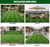 Gazon artificiel extérieur 25 mm, dalles de gazon pour sol extérieur, décoratives, pasto sintético para jardín, protégées contre les UV