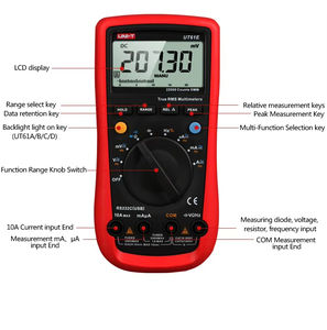 Hochzuverlässiges UT61E Digitalmultimeter True RMS 1000V AC/DC, 22000 Counts mit Relativmodus für Präzise Spannungsprüfung - Product Image 3
