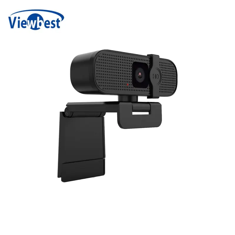 Webcam HD 4K dengan Mikrofon Ganda, Penutup Kamera Pc Usb Fokus Otomatis 8MP