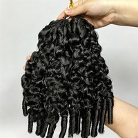 Extensions de cheveux humains bruts au crochet avec plumes, non traités, couleur noire naturelle, peuvent être teints