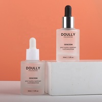 Bouteille en verre dépoli personnalisable de 30ml pour le sérum et l'emballage cosmétique Surface mate manipulant l'utilisation d'huile