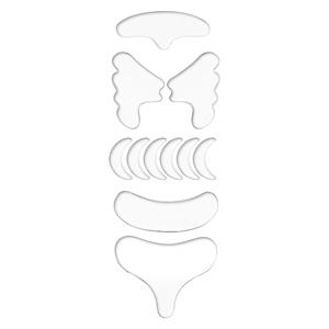 Adhesivo de silicona de grado médico antienvejecimiento, 11 Uds., almohadillas antiarrugas para el cuello y el pecho seguras para la piel, parches antiarrugas faciales reutilizables para la noche - Product Image 6