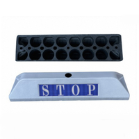 Pare-voiture en plastique robuste Xinhong de 560 mm avec signalisation STOP réfléchissante, gris, pour parking souterrain