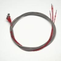 4KEB45100 4-String Bass Guitar Strings 45-100 Gauge Nickel Wound Hex Core Red Silk Ends OEM