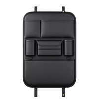 Organisateur de siège auto 2026 avec table pliable, support tablette, multiples poches, sac de rangement en cuir universel pour SUV, camionnette, fourgonnette