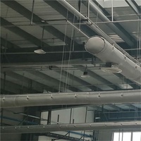 Tuyau de conduit d'air en tissu HVAC FR de style industriel Forme carrée Diverses applications Chauffage Hôpitaux Gymnases Blanchiseries Salles Sous-sols