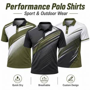 DTG Sublimation <b>Polo</b> Shirt Manufacturer Low MOQ Custom Orders with Full Print Design for Sportswear and Promotional Uniforms - Product Image 2