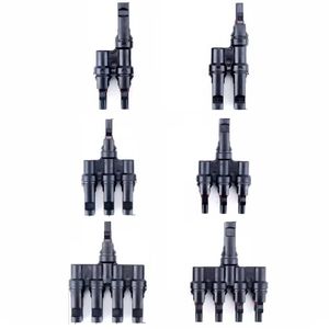 Kit de connecteurs solaires avec paires mâle/femelle, connecteurs de branche en T étanches à 3/4/5 voies pour systèmes photovoltaïques - Product Image 1