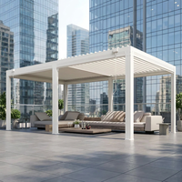 Pergola moderne en aluminium à lames orientables, couverture de patio imperméable pour jardin, pergola en aluminium à lames orientables de haute qualité