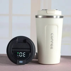 380/510ml Digital Stainless Steel Vacuum <b>Coffee</b> Mug 12-24 Hours Insulation Minimalist Design Office Cup - Product Image 1