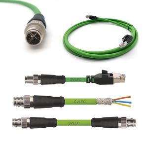 Svlec Industrial <span class=keywords><strong>Ethernet</strong></span> IP67 M12 Câble de connexion mâle RJ45 Cat. Câbles de communication droit mâle 6A - Product Image 6