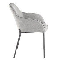 Accoudoir en tissu moderne, chaise de salle à manger, petit déjeuner, Bar, café, cafétéria, restauration en métal, hôtel, Restaurant