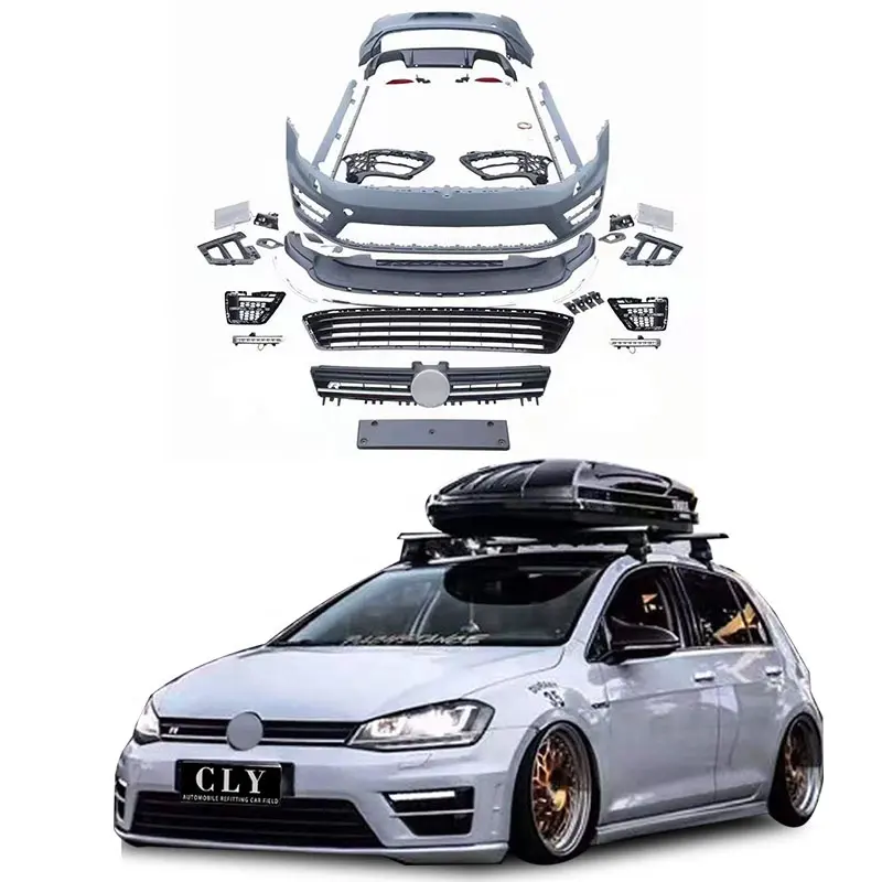 CLY Bodykit para 2014-2018 VW GOLF MK7 GOLF 7 GOLF 7 GTI modificado R20 delantero parachoques trasero del coche falda lateral