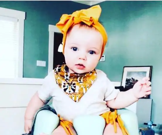 2019 नई आगमन नरम कपास बुना हुआ बच्चे डबल परत Bowknot हेडबैंड शीर्ष बच्चे नरम Knotted पगड़ी सिर