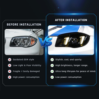 Phare avant de style automobile pour BMW Série 1 E87, phare LED 2007-2011, lentille de projecteur haute puissance, signal dynamique DRL, pièces automobiles
