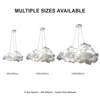 Dimmable LED Lustre Nuage Lampe Creative PVC Soie Matériel 360 Angle de Faisceau Garantie de 3 Ans pour Salon Suspension Facile