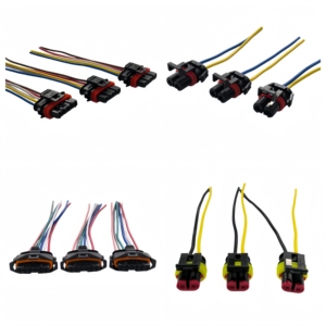 2针防水母插座红色硅胶密封尾线汽车线束 - Product Image 3