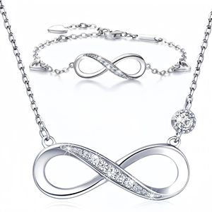 Collana da donna in rame con 8 simboli dell'infinito, in stile sportivo, con bambù e pietra naturale, di tendenza europea e americana, bestseller transfrontaliero - Product Image 5