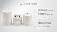 Douille de lampe E27 avec couvercle en plastique et base en bakélite